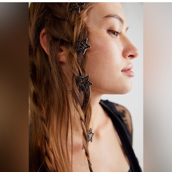New🌟Free People-Hair Barrettes Set -Gold Sun - Picture 9 of 9